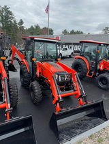 BAD BOY 4035CHILB HVAC COMPACT CABBED TRACTOR / 35 HP DIESEL / LOADER BBL400 / BACKHOE BBH400 / 62" SSQA BUCKET