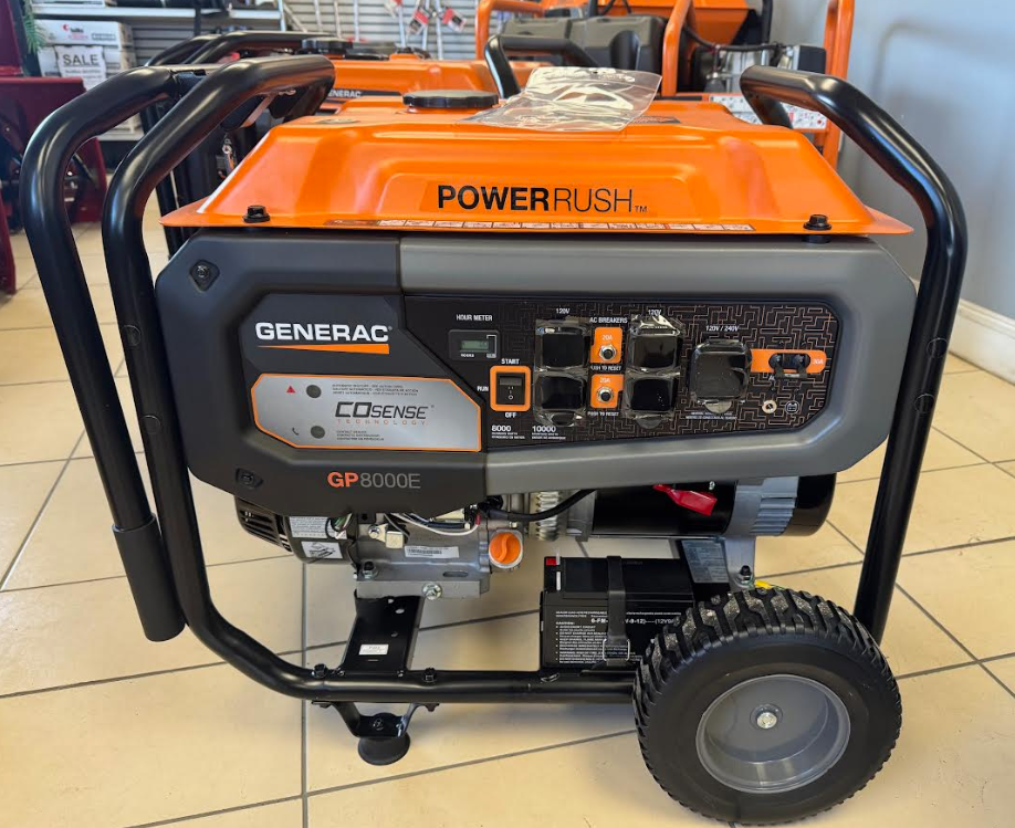 Generac GP8000E - Gasoline Portable Generator – 8,000 Rated Watts / 10,000 Surge Watts - G0076764