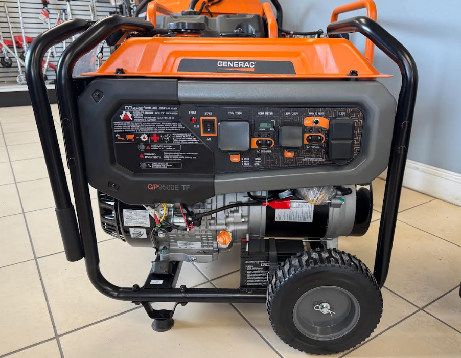 Generac Portable Generator - GP9500E - Tri-Fuel / Propane, Gasoline, Natural Gas - 500CC CO 49ST