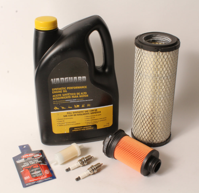 Briggs & Stratton Vanguard engine tune up kit - oil, air filter, spark plugs, and fuel filter - Patriot Tractor